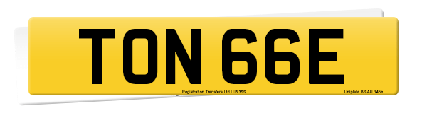 Registration number TON 66E